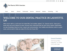 Tablet Screenshot of lafayettedentistchauvin.com